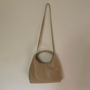 Tan pleather purse